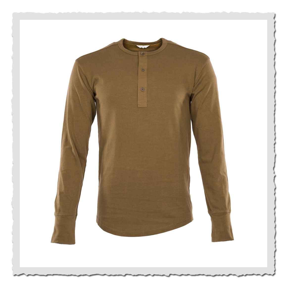 1927 Henley Shirt long sleeve Mojave brown